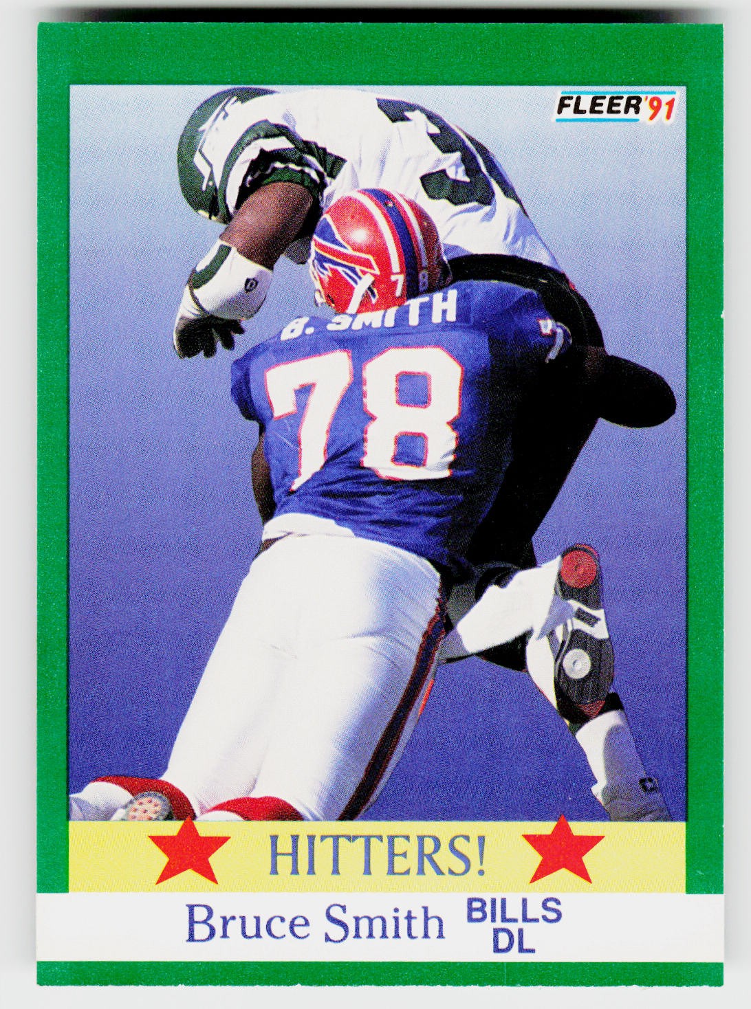 Bruce Smith, 1991 Fleer, #396, Buffalo Bills,