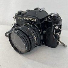 Chinon CE-4 Vtg 35mm SLR Film Camera 50mm f/1.9 Lens NOT TESTED with Manual