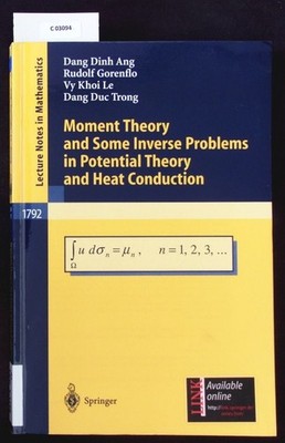 Moment theory and some inverse problems in potential theory and heat conduction.
