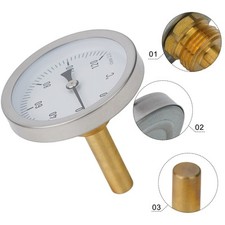 Control Temperature Thermometer Heating 120 C 1/2" Axial Screw-in High Quality