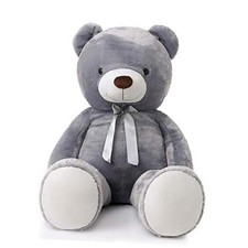 Giant Teddy Bear 47 inch 4 feet Large Stuffed Gray Teddy Bears 47 inches Grey