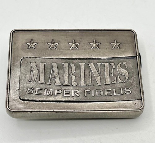 Vintage Metal Belt Buckle “Marines Semper Fidelis"