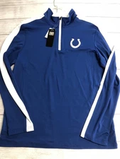 Indianapolis Colts Quarter Zip Pullover Mens Medium NFL Football Long Sleeve