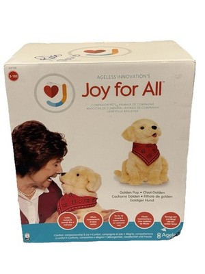Joy For All Golden Pup Dog Ageless Innovation Companion Pets Lifelike Realistic