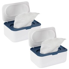 Flenpptly 2 Pack Baby Wipes Dispenser, Wipes Case Baby Wipe Holder Keeps Wipes