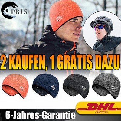 Warme Winter Fahrradhelm Mütze Helmet Liner Skull Cap mit Brillenlöchern Laufen 