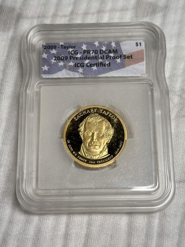 2009 Zachary Taylor $1 Presidential Proof PR70 DCAM ICG Certified