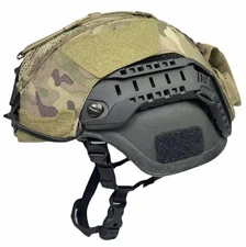 Large OCP ACH MICH ECH HELMET COVER WITH COUNTERWEIGHT POUCH HYBRID MESH