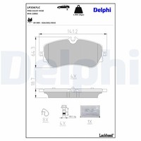 Delphi Bremsbelagsatz BremsklöTze FüR VW Amarok 2H_ S1B 2HA 2HB S6B S7A