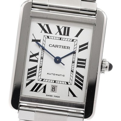 CARTIER Tank solo XL W5200028 Date Silver Dial Automatic Men's Watch_943426
