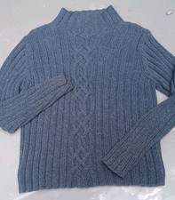 L.L.Bean Vintage Aran Fisherman Sweater 100 Pure Wool Women's S Cable Knit