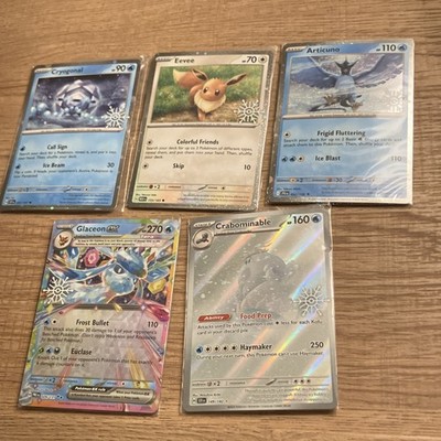 Pokemon Lot 5 Cards english holiday calendar ALL SEALED Eevee Glaceon…