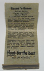 Vintage Hunts Tomato Sauce Bacon & Beans Recipe Matchbook Cover — photo 3