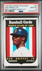 153938870 Ken Griffey Jr 1989 Baseball Magazine #63 Repli-Cards RC Rookie PSA 10