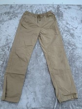 VANS Joggers Boys Size Large Khaki Pockets Drawstring Elastic Waist Skateboard