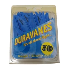 Duravane 3-D 2.3" Premium Arrow Vanes: Blue: 50 Pack: Norway Industries