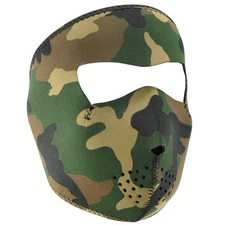 Zan Headgear Neoprene Full-Face Mask, Woodland Camouflage