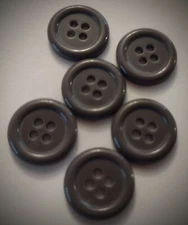 5/8 " 4-Hole Craft/Clothing Gray Buttons #