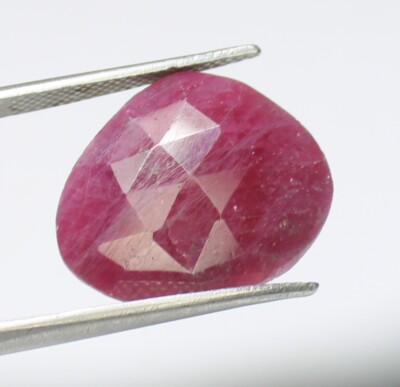 Pink Ruby Rose Cut Faceted Loose Gemstone 14.00 CT Fancy Shape 19X16X4 MM
