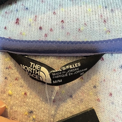 NWT The North Face Girls Cave Blue Fleece Button Up Mashup Jacket Size M (10) - Picture 6 of 8