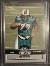 JAKE LONG 2008 BOWMAN FABRIC OF THE FUTURE ROOKIE JERSEY DOLPHINS