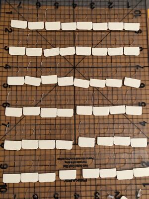 Set of 52+ Adhesive Merchandising Hooks, Sticky Tags, Point-of-Sale Hangers, New
