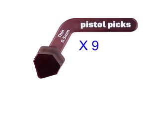 Pistol-Picks-Thin-0-50mm-package-of-9