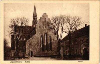 Old postcard AK LOGUMKLOSTER Kirke Eneret DENMARK (565042)