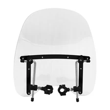 Clear Motorcycle Windshield Windscreen + 1" Handlebar Clamp Fit For Harley Honda