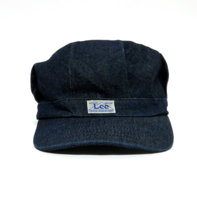 Vtg 90s UNION MADE Lee Railroad Worker Denim Hat M sz 56cm