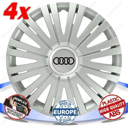 kit 4 tappi coprimozzo per audi A1 A3 A4 A5 A6 q5 q3 cerchi stemma borchie 60mm
