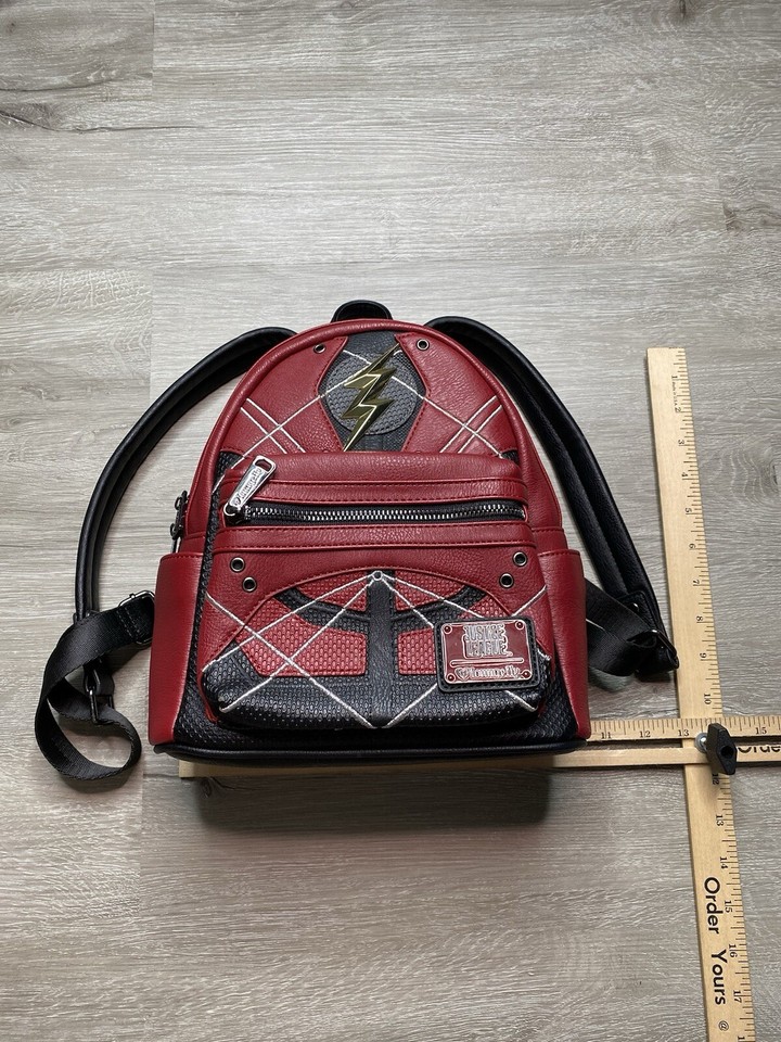 Loungefly DC Comics Justice League The Flash Red & Black Faux Leather ...