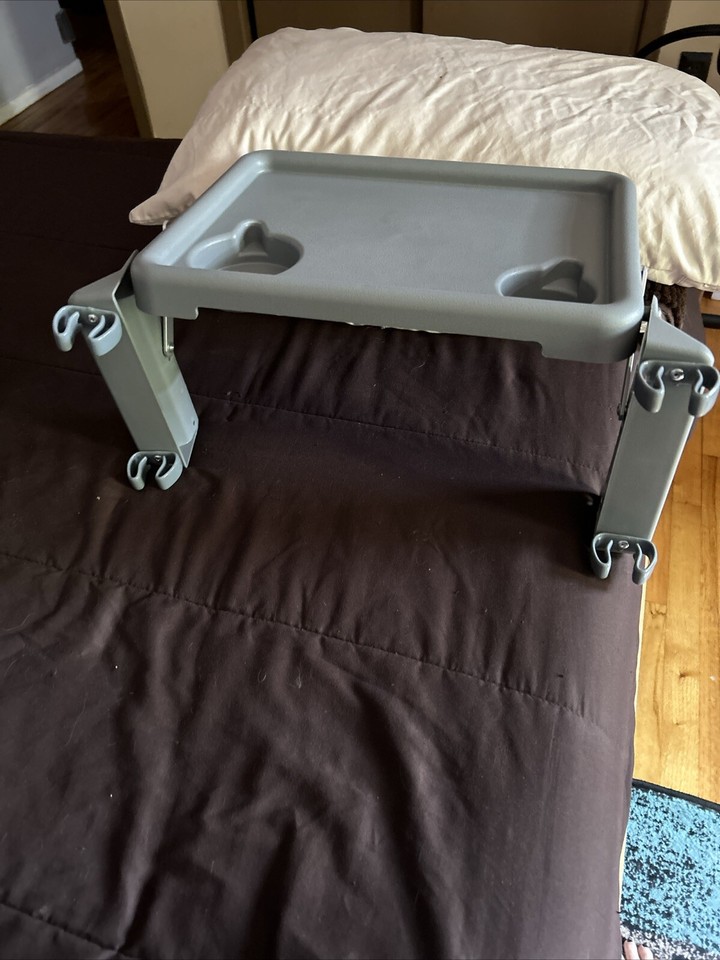 DMI Walker Tray With Cup Holders, Walker Tray For Folding Walkers, Gray