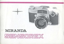 Miranda Sensorex Camera Instruction Manual