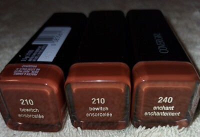 Lot of 3 New Covergirl Assorted  Lipsticks #210 Bewitch ×2, #240   Enchant