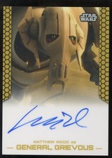 2015 Star Wars Chrome Perspectives MATTHEW WOOD Gold Refractor AUTO 02/10