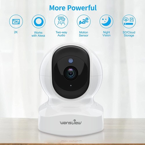 Indoor Wireless Security Camera 2Way Audio, Night Vision, Alexa, Pan-Tilt, Zoom - Picture 20 of 26