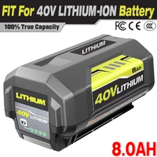 40V Battery For Ryobi 40V 8.0Ah Lithium OP4060 OP4030 OP4050 OP40602 OP40261