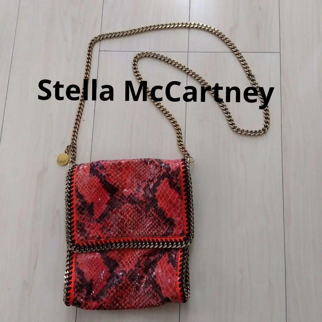 Stella Mccartney Leather Shoulder Bag Falabella Auth Red Medium