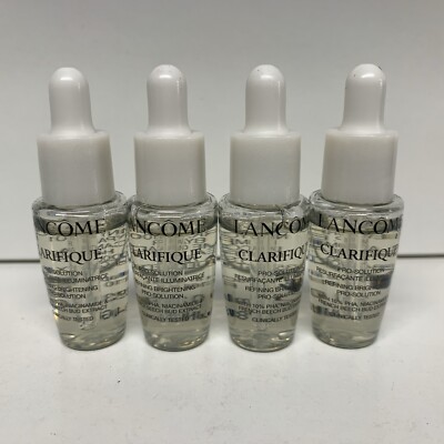 4 x Lancome Clarifique Refining Brightening Pro Solution  0.23 oz each SEALED