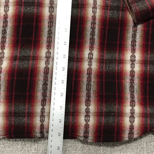 Salt Valley Shirt Mens Extra Large Button Up Southwestern Red Beige Pearl Snap - Picture 9 of 12