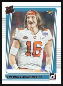 2021 Donruss Rated Rookies Portrait Canvas Trevor Lawrence Jacksonville Jaguars