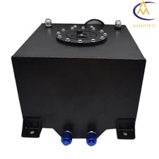 Coated Black Aluminum Fuel Cell Gas Tank & Level Sender Racing/drifting 5 Gallon