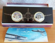 2019 Tanzania Conquest of Skies Unique Silver Coin set Airplane Aviation NZ Mint