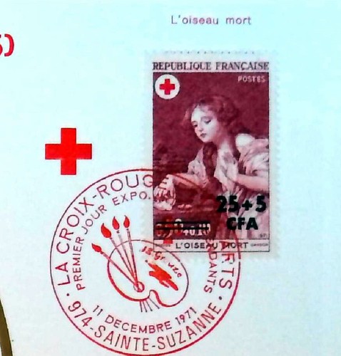 CFA REUNION CROIX ROUGE GREUZE FRANCE FEUILLET PHILATÉLIQUE CEF 2 - 第 4/4 張圖片
