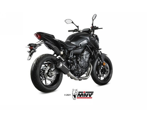 Pot D Echappament Complet MIVV MK3 Carbone Haute pour YAMAHA MT 07 2021 > 2023 - Photo 2/5