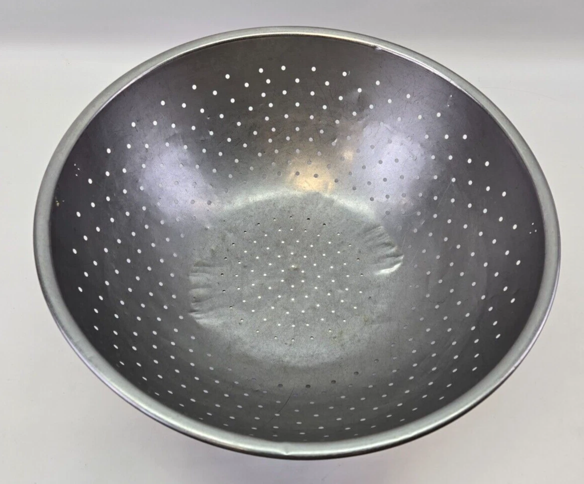 Stainless Steel Colander Fruit Vegetable Washing Drain Basket, Perforated Bowl