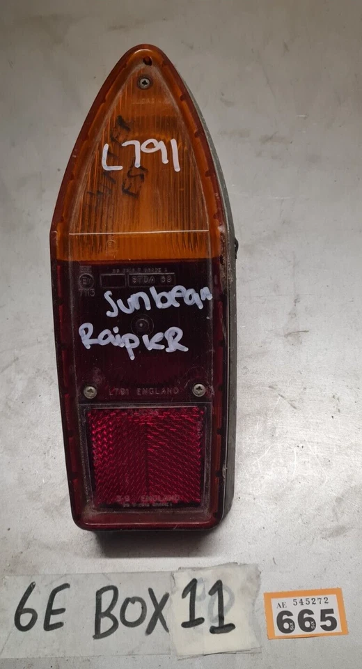 LUZ TRASERA DEL LADO DEL CONDUCTOR SUNBEAM ALPINE RAPIER LUCAS L791 O/S D/S #6EBOX11665 Foto 2 de 4