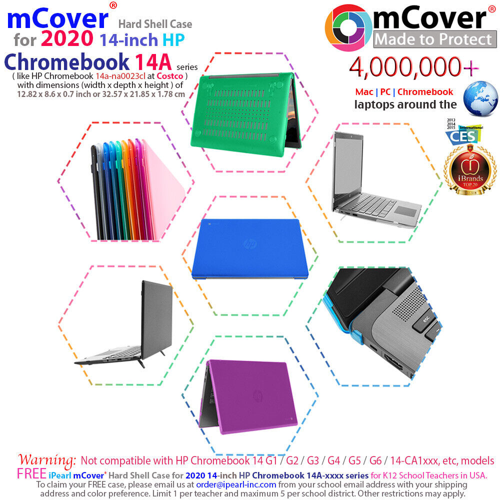 mCover Hard Case for 2020 14" HP Chromebook 14a-XXXX series Laptop Computers 