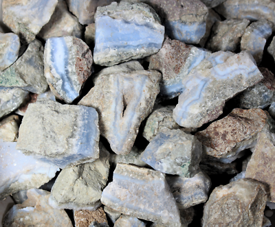 #ad Blue Lace Agate Rough Rocks for Tumbling Bulk Wholesale options $151.99